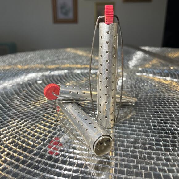 3 Antique Aluminum Hair Curlers Goody Curl Clip - Picture 2 of 8